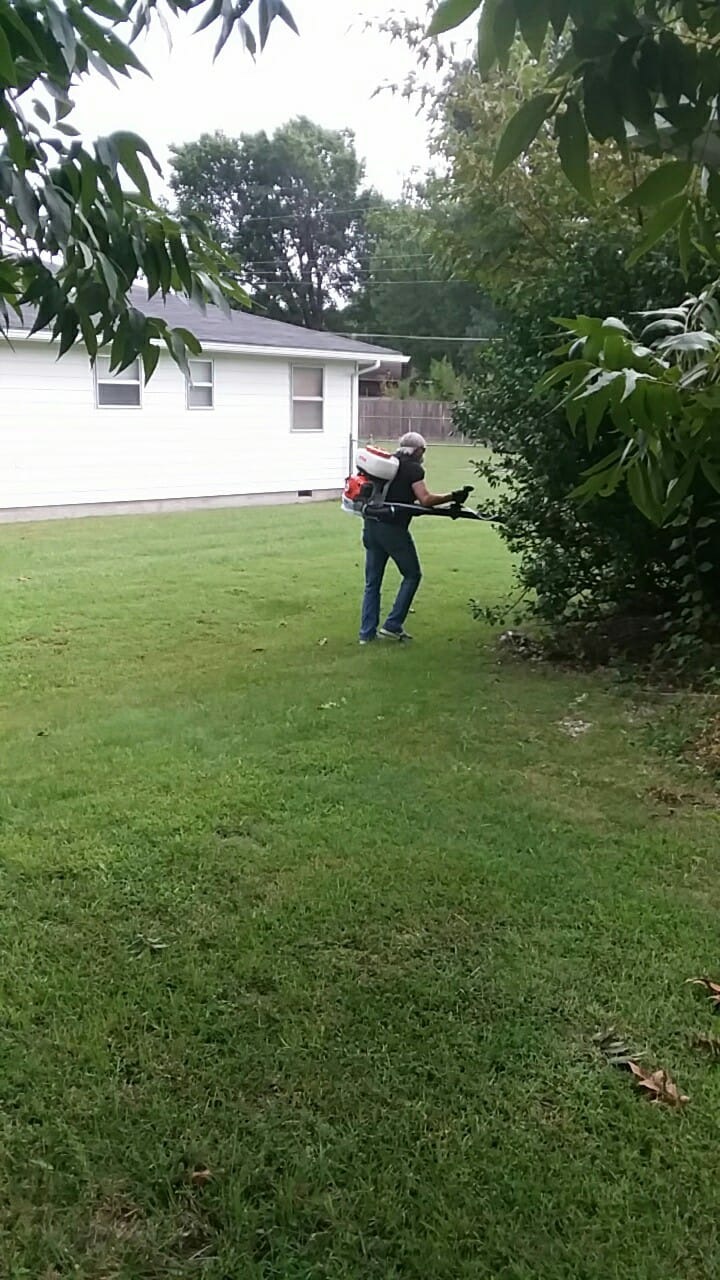me applying a mosquito fog treatment