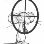 Company Mouse with a Crosshair in Front