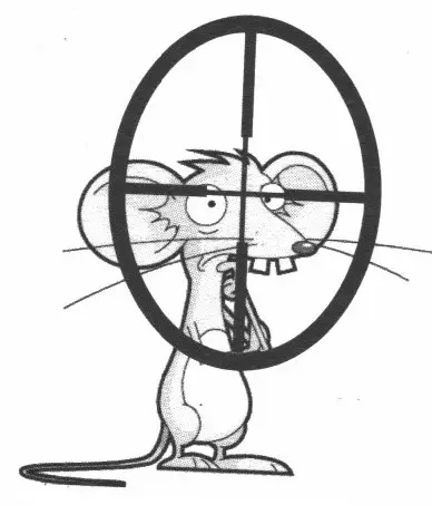 our company logo mouse with a target on him