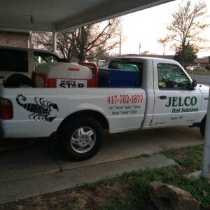 pest control vehicle on a job