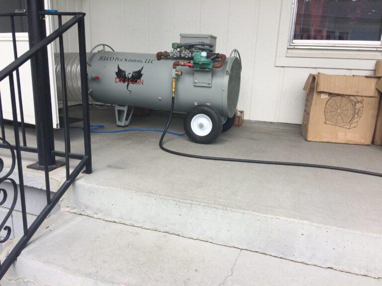 pest control in joplin mo propane heat treatment in progress