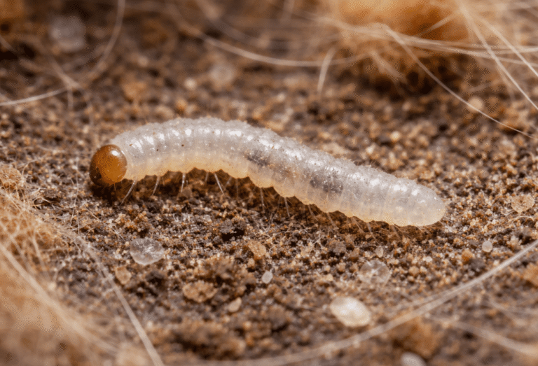 larval flea stage