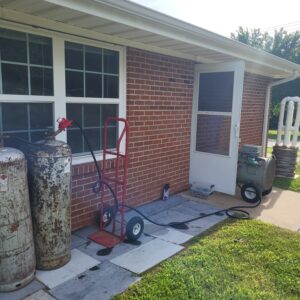 heat treatment in progress