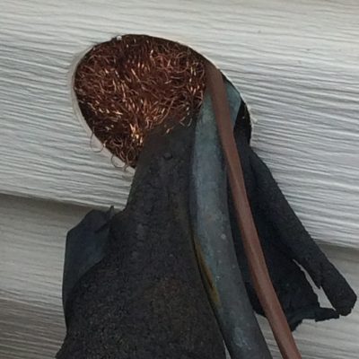 Sealing up ac lines to a home from mice